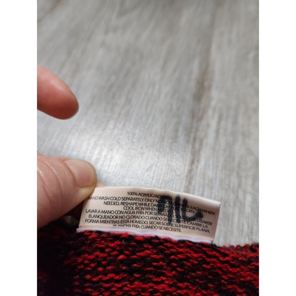 Bobbie & Brooks Knit Sweater Dress Red Black Handkerchief Hem Plus Sz 1X EUC - Picture 5 of 9